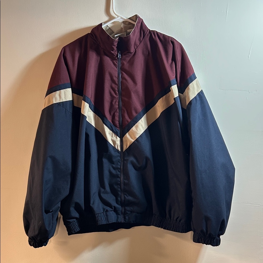 Champion‎ Maroon and Beige Athletic Jacket